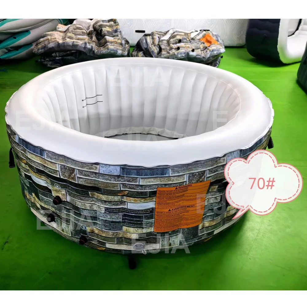Outdoor Spa Fits Up To 6 People Portable Hot Tub With Heated Water System And Bubble Jets