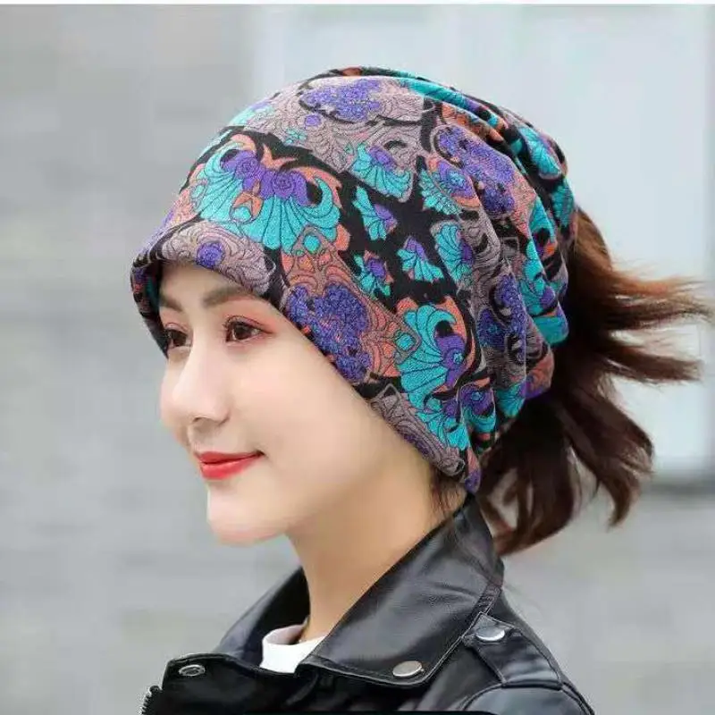 Turban-Mütze, Beanie für Damen und Herren, Unisex, gestrickt, kältebeständig, hält warm, winddicht, Baggy-Mütze, Frühling, Herbst, Winter, lässig, Outdoor – Detail 13