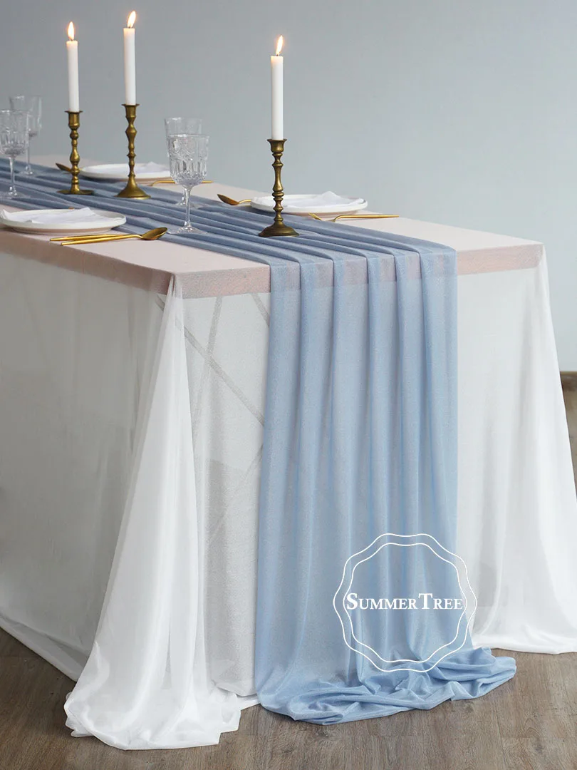 Sheer Table Runner Wedding Rustic Mariage Romantic Weddings and Parties Decoration cotton table runner