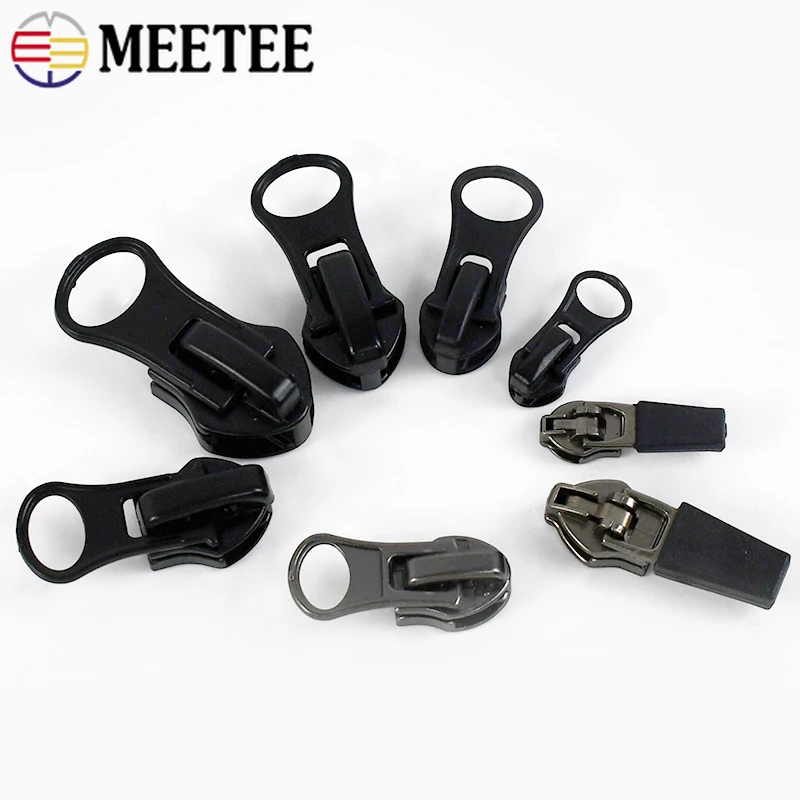 방수 지퍼 테이프용 지퍼 슬라이더, 리버스 나일론 지퍼 풀러, 의류 재킷 커서, 지퍼 수리 키트, 3 5 8 10 20 개