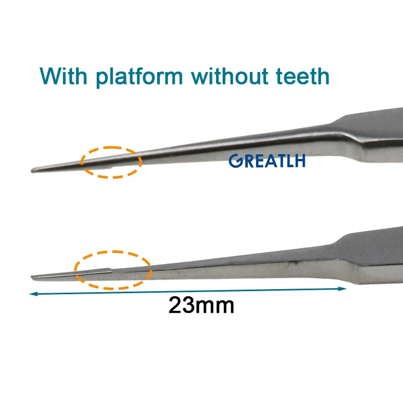 11cm Castroviejo Tying Forceps Ophthalmic Forceps with Teeth Ophthalmic Eye Instrument Stainless Steel Titanium Alloy