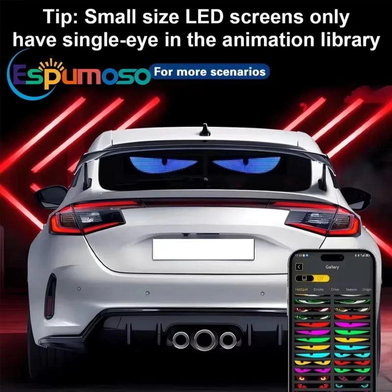 LED 大型デビルアイ 2個セット 12cm×60cm 車用品・バイク用品 【一部即納】