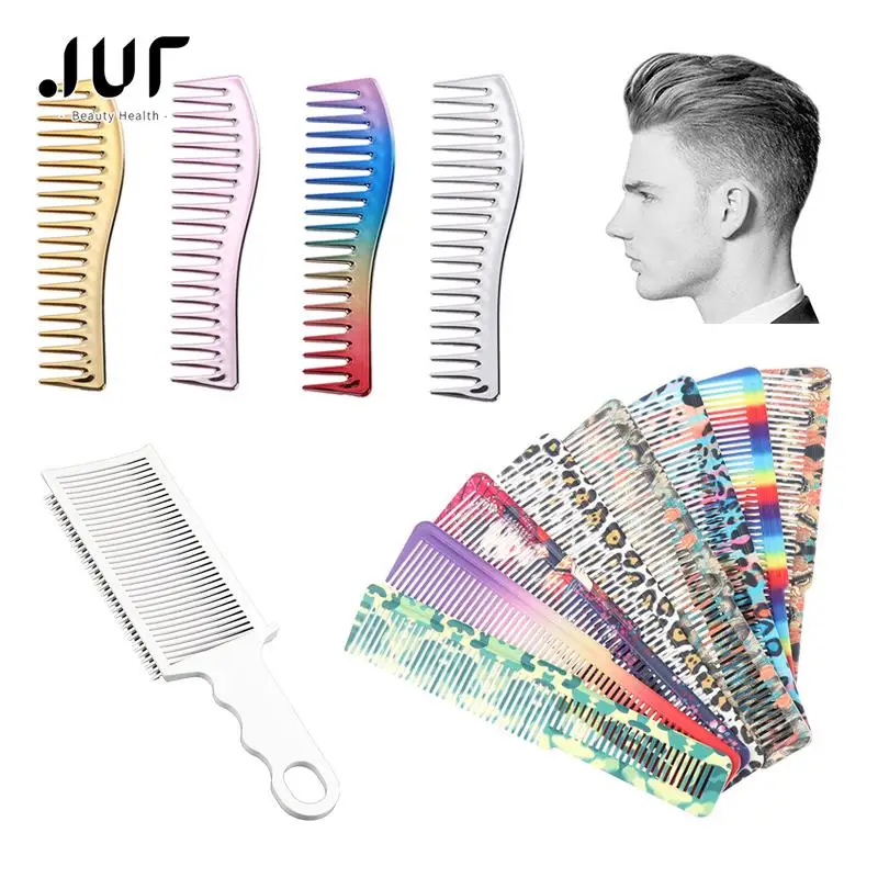 

Fading Comb Professional Barber Clipper Trendy Flat Top Hair Cutting Comb for Men Heat Resistant Fade Comb Salon Styling Tools