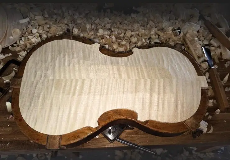 over 30 years All European Wood Violin 4/4 Guarneri 1743 professional Handmade white embryo unfinished violin Ebony Fingerboard