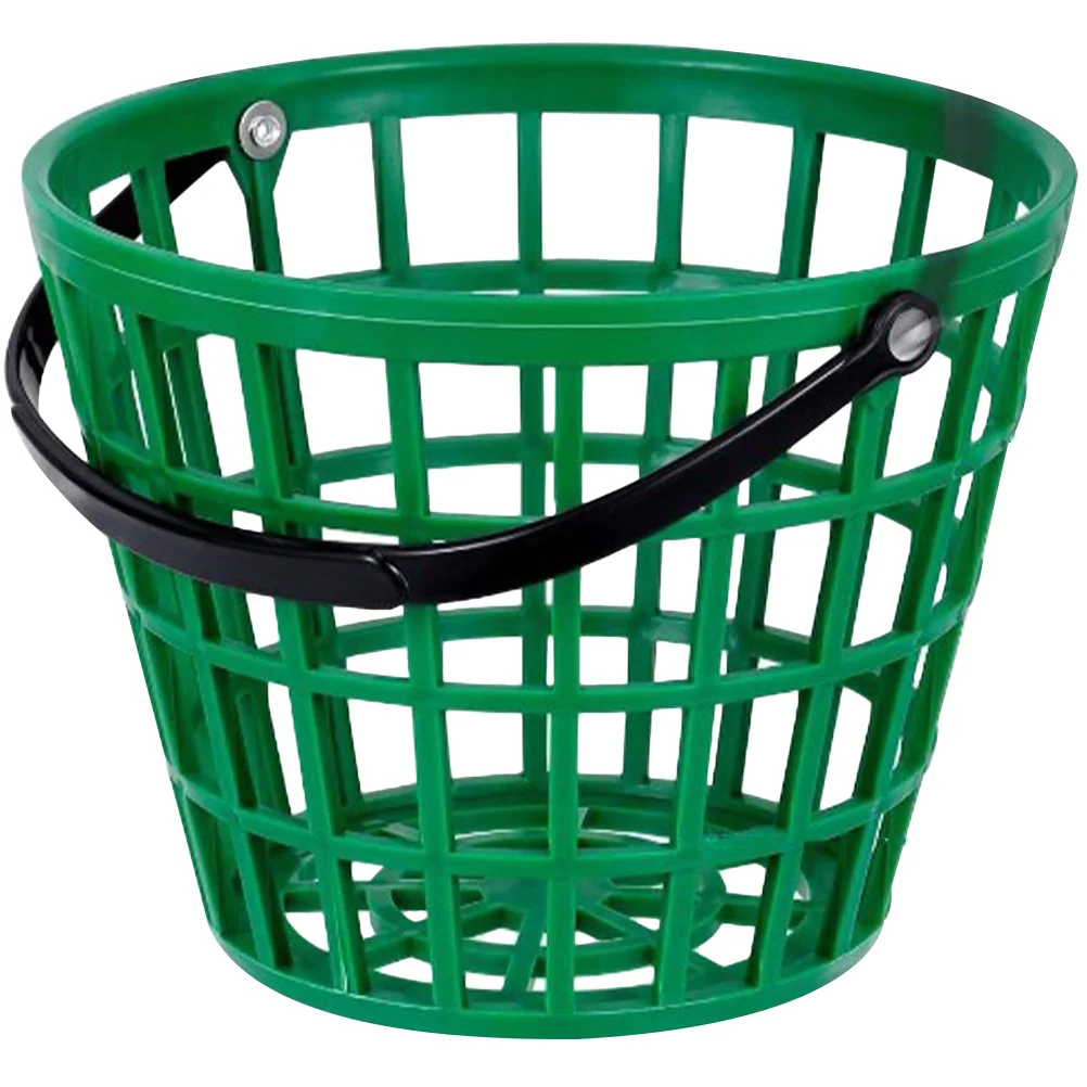 

Golf Pick up Basket Golfball Container with Handle Outdoor Storage Golfs Supplies Sports Supply Club Accessory Golfing Shelves