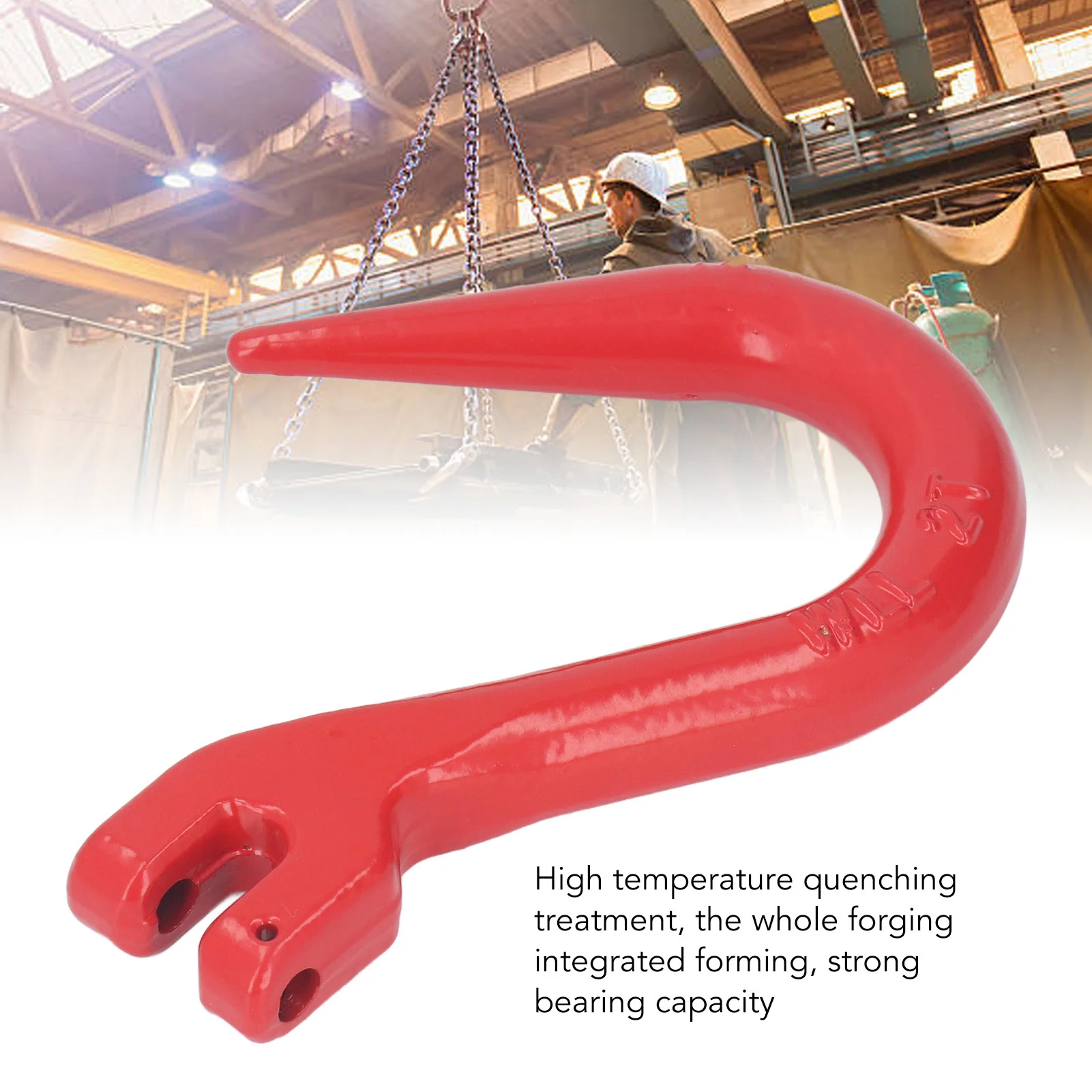 Alloy Steel Large Opening Lifting Hook 2T Bearing Slide Lock Crane Hoist Hook for Construction Engineering Lifting