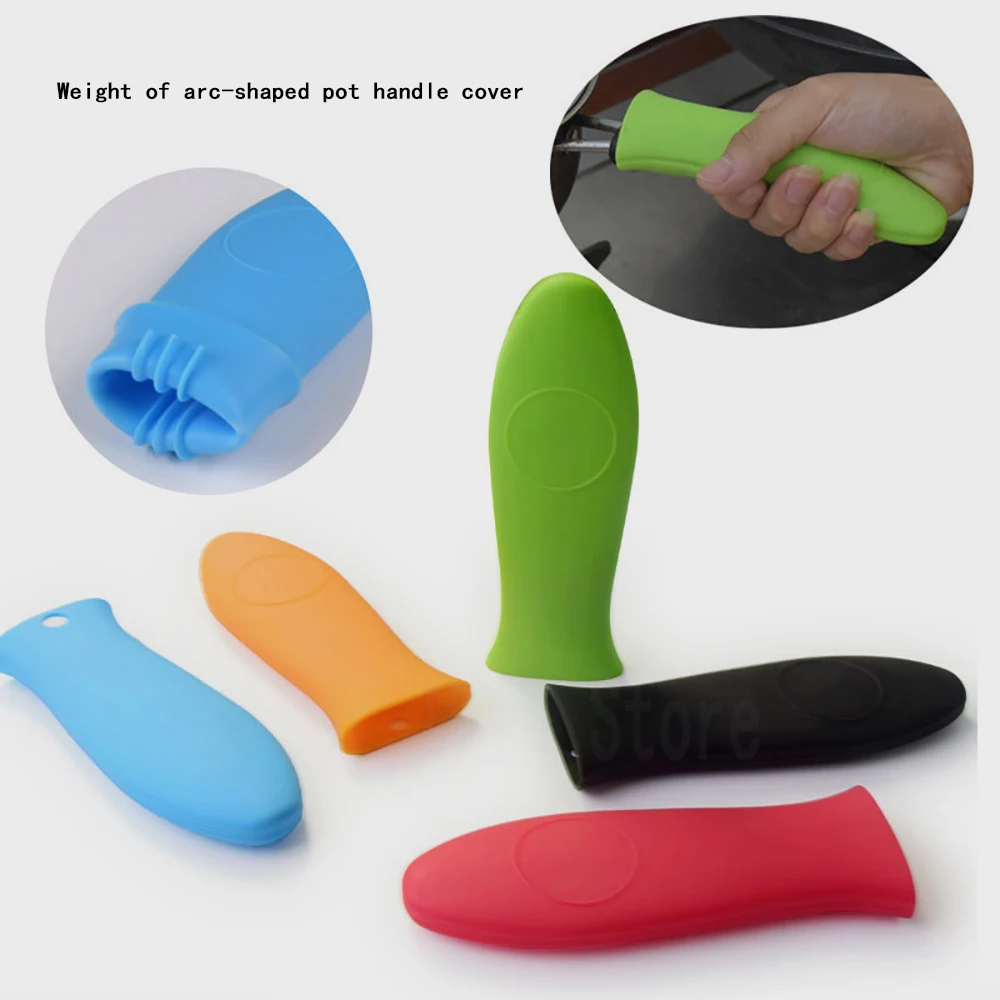 Silicone Pan Handle Cover Cooking Insulation Covers Non-slip Pot Ear Clip Steamer Casserole Pan Holders Kitchen Cookware