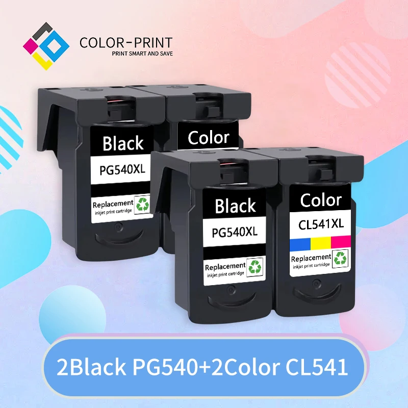 COLOR PRINT Remanufactured PG540 CL541 for Canon PG540XL CL541XL Refilled Ink Cartridge for