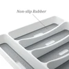 ABS Kitchen Cutlery Storage Knife Fork Tray Drawer Tableware Organizer Spoon Plastic Cutlery Separation Storage Block Holder 4