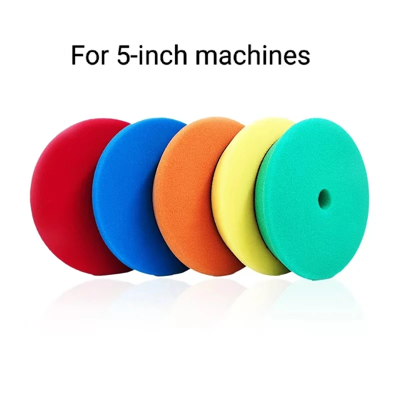 SPTA 3"/5"/6" 5pcs Mix Color Car Spong Buffing Polishing Pads & Buffing Pads for DA/RO/GA Car Buffer Polisher car polishing pad