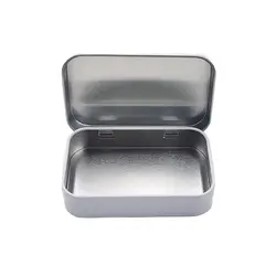 Size:95*60*21mm small rectangle tin box with double white color coating  mint tin box candy metal case  tin packing