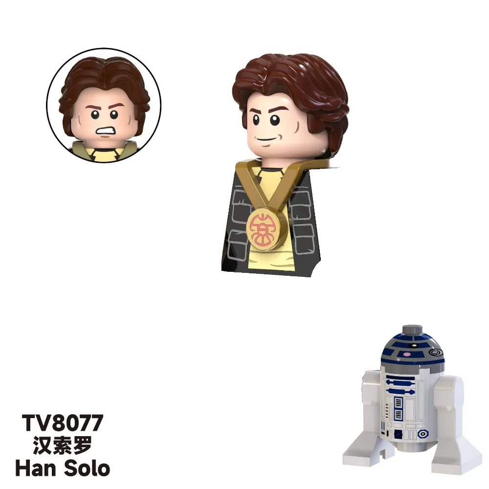 Movie Series Mini Action Figure Doll Commander Fox Padme Amidala Ahsoka Han Solo Leia Luke Jan Building Block Doll Toy