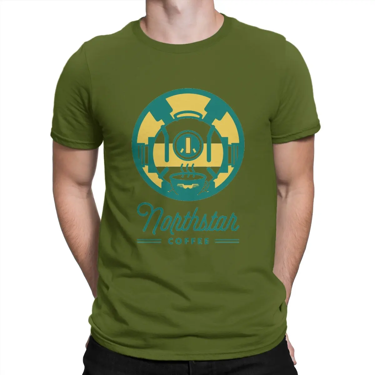 thumbnail image 1 of Camiseta creativa con el emblema de café Northstar para hombre, de algodón, cuello redondo, manga corta Titanfall, ideal como regalo., 1 of 7