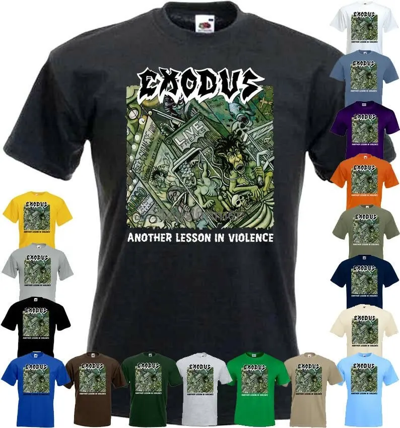 

Exodus Another Lesson In Violence T Shirt Trash Metal All Colors Sizes S 5Xl