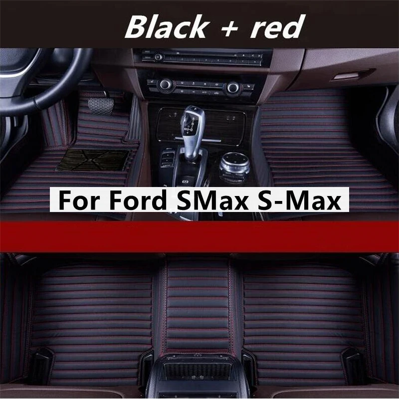 

Transverse grain Custom Car Floor Mats For Ford SMax S-Max Auto Carpets Foot Coche Accessories