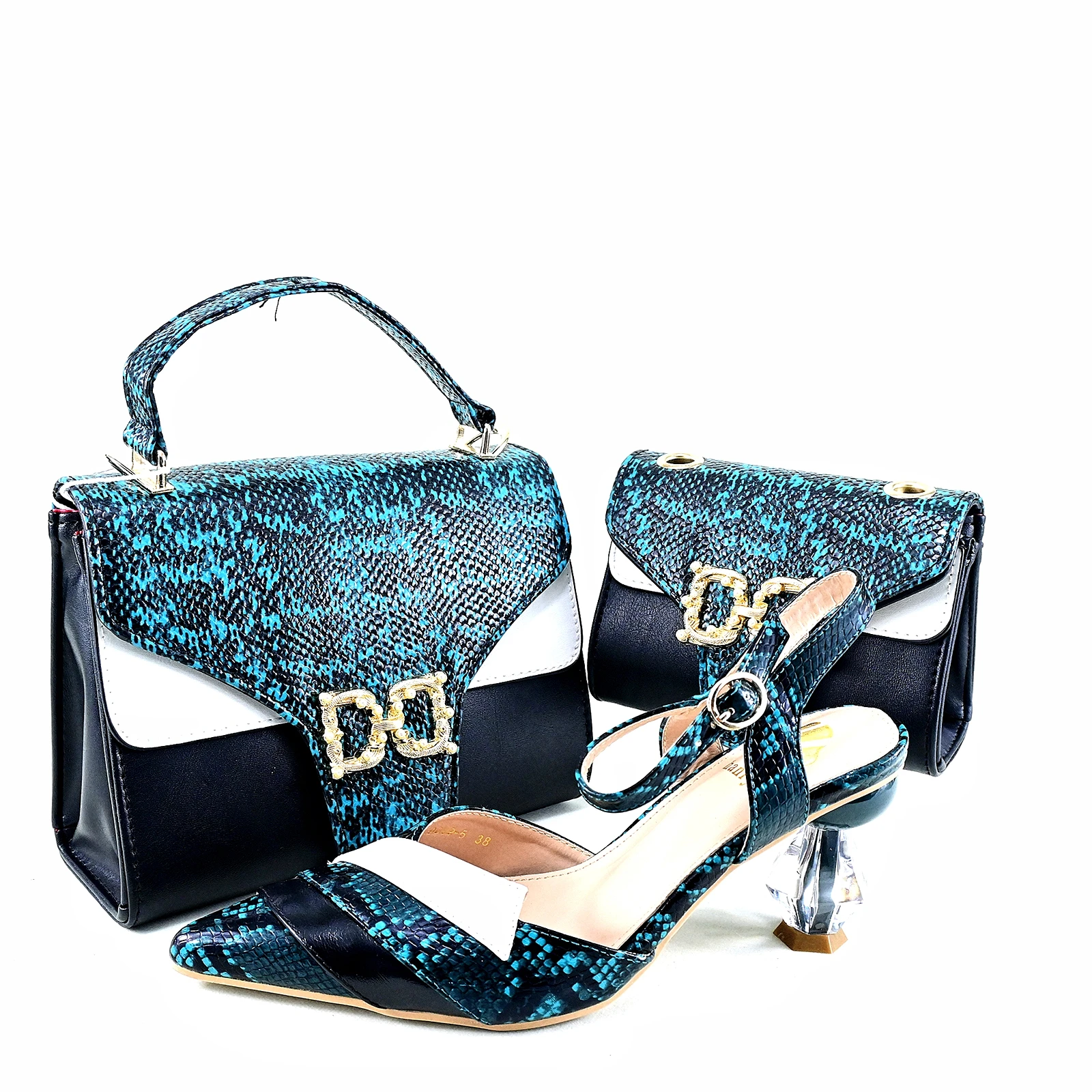 

doershow beautiful style Italian Shoes With Matching Bags African Women Shoes and Bags Set For Prom Party Summer Sandal SRT1-38