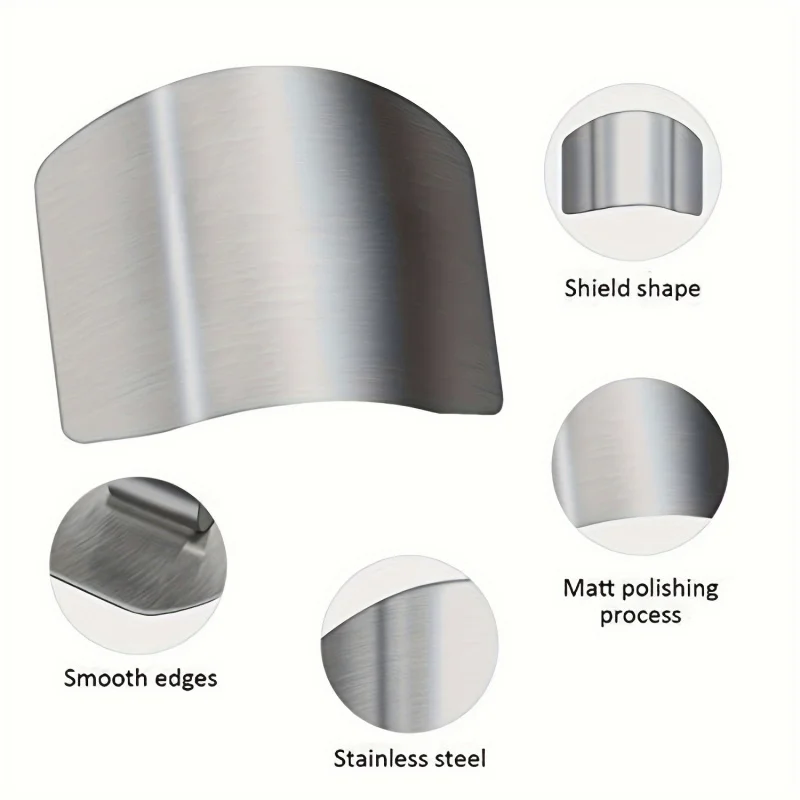 Finger Protector Finger Guard Stainless Steel Finger Guard Cutting Shiel Adjustable Vegetable Cutting Thumb Guard Finger Protector Tools Kitchen Gadget