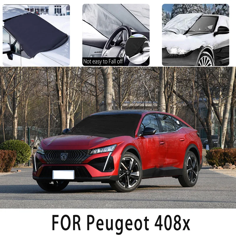 

Carsnow cover front coverfor Peugeot 408x snowprotection heat insulation shade Sunscreen wind Frost prevention car accessories