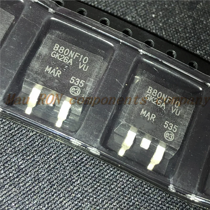 

10PCS/LOT STB80NF10 B80NF10 TO-263 100V 80A N-channel field effect MOS transistor