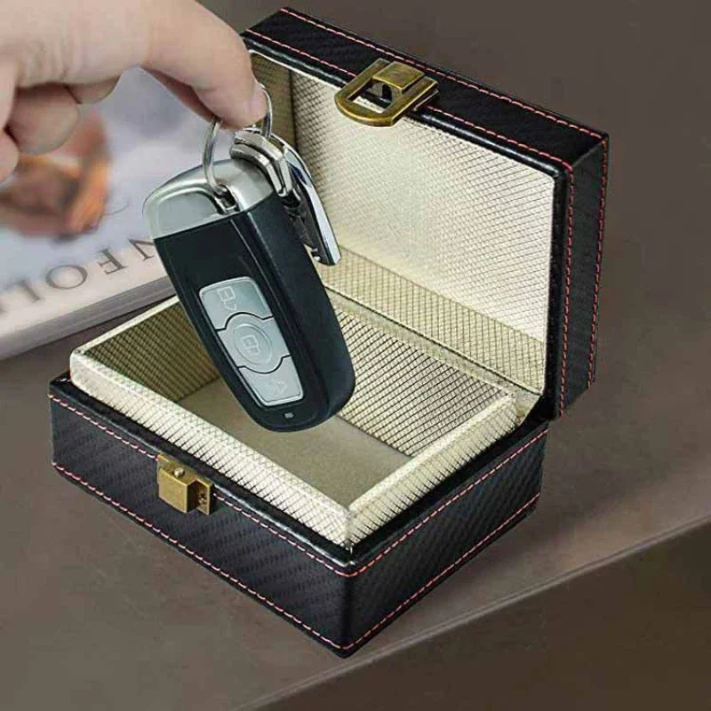 Mobile Phone Box Car Keyless Signal Blocker Anti-Theft Faraday Box Key Fob Protector Radiation-proof Safety 1Pc