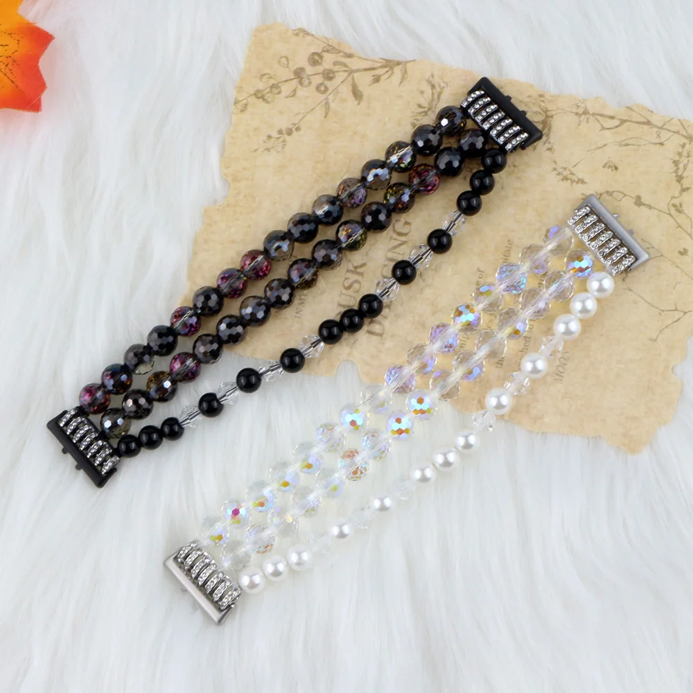 Elegant Beaded Bracelet for Smartwatch - Luxury Jewelry Band for Women