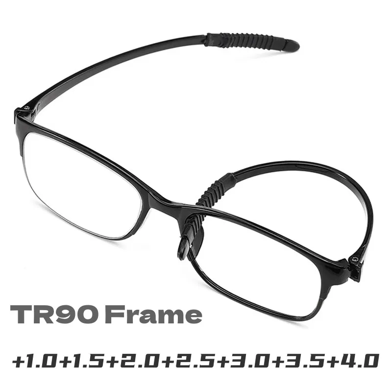 

Unisex TR90 Rectangular Reading Glasses Men Women Ultralight Small Frame Presbyopia Eyewear Retro HD Vision Far Sight Eyeglasses