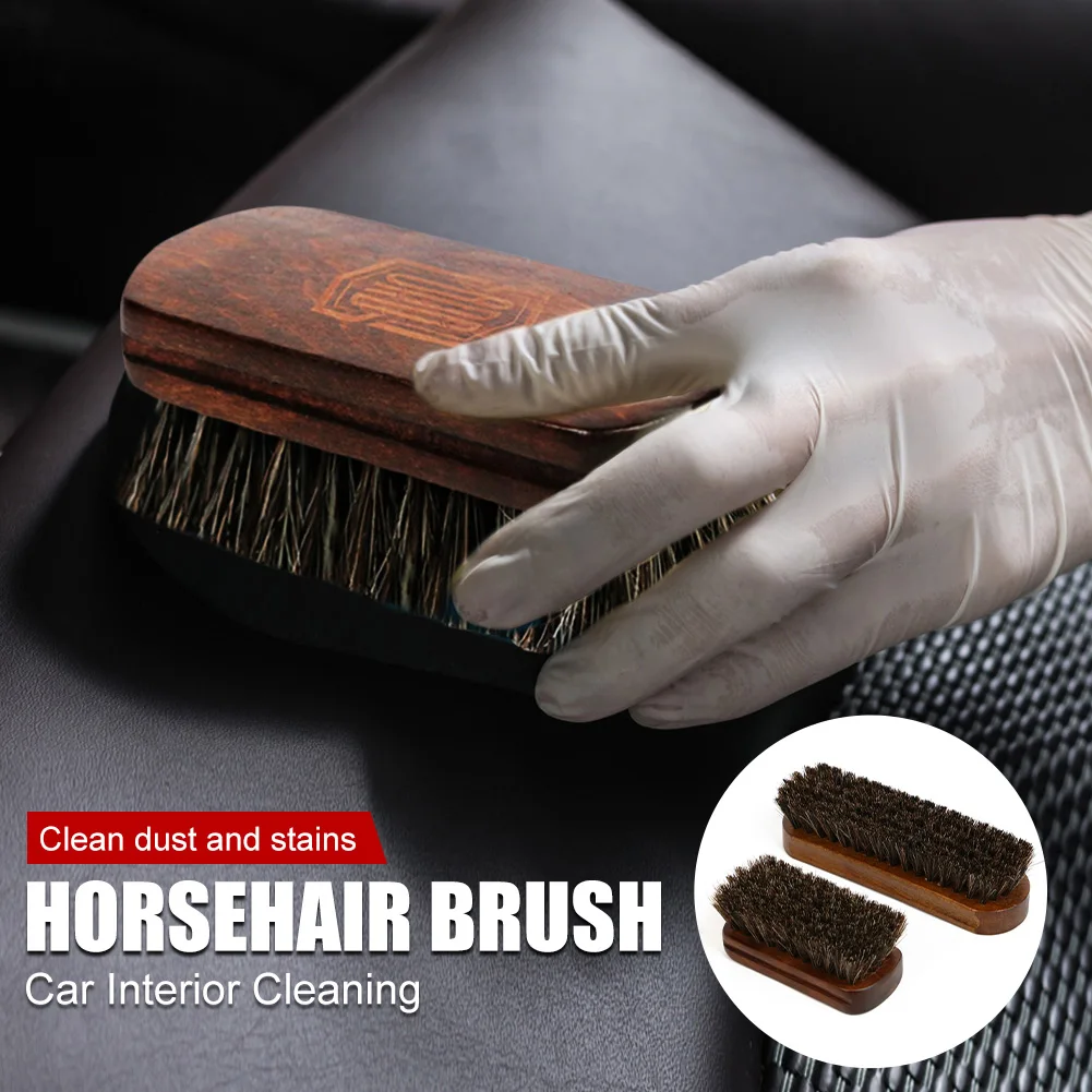 Horsehair Leather Cleaning Brush Genuine Horsehair Detailing Brush Car  Interior Detailing Tools For Car Cleaning And Washing