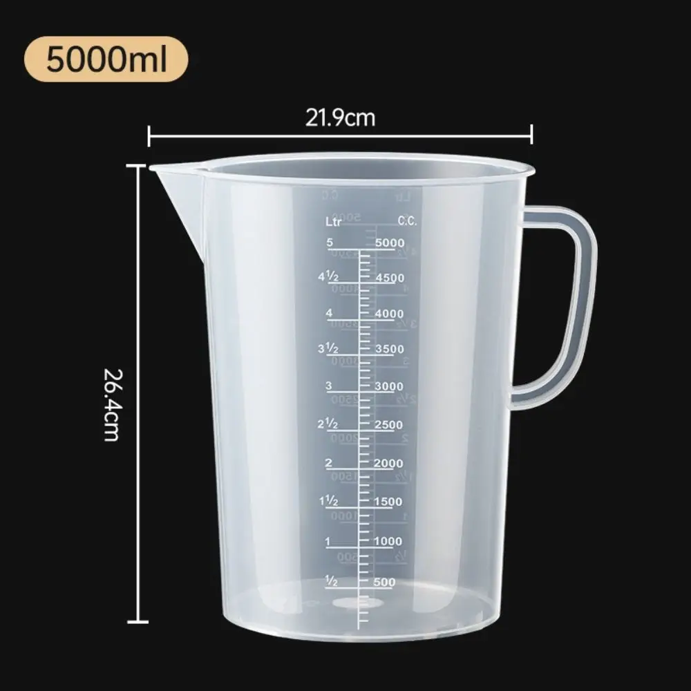 Transparent Plastic Measuring Cup with Graduated Scale for Kitchen Baking and Cooking