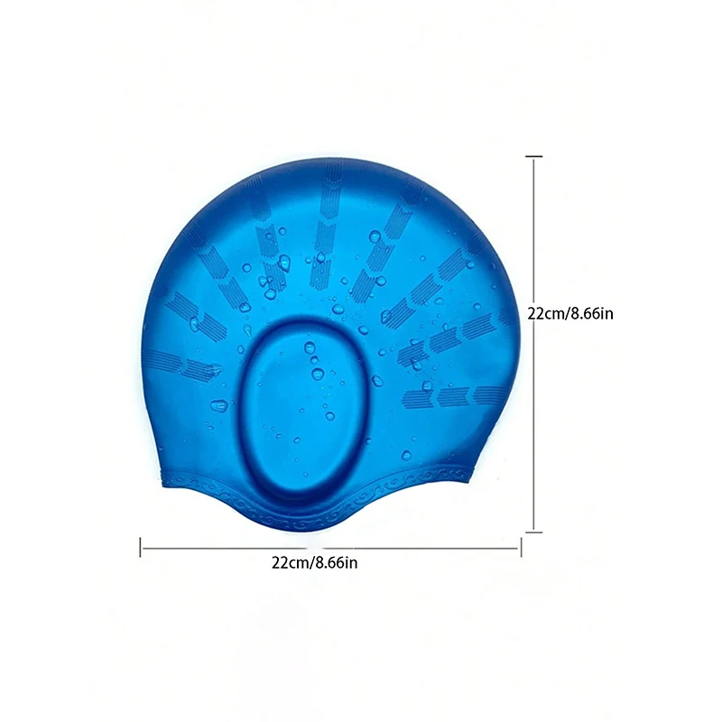 Professional Silicone Swimming Cap Equipment For Men and Women Large Waterproof With Long Hair and Ear Protectors swimming cap