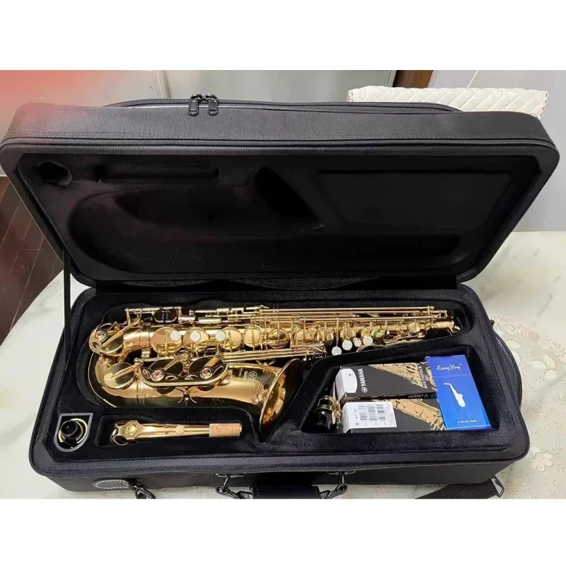 Midrange Flat E-key Saxophone with Case Suitable for Professional Instrument Grading Exams