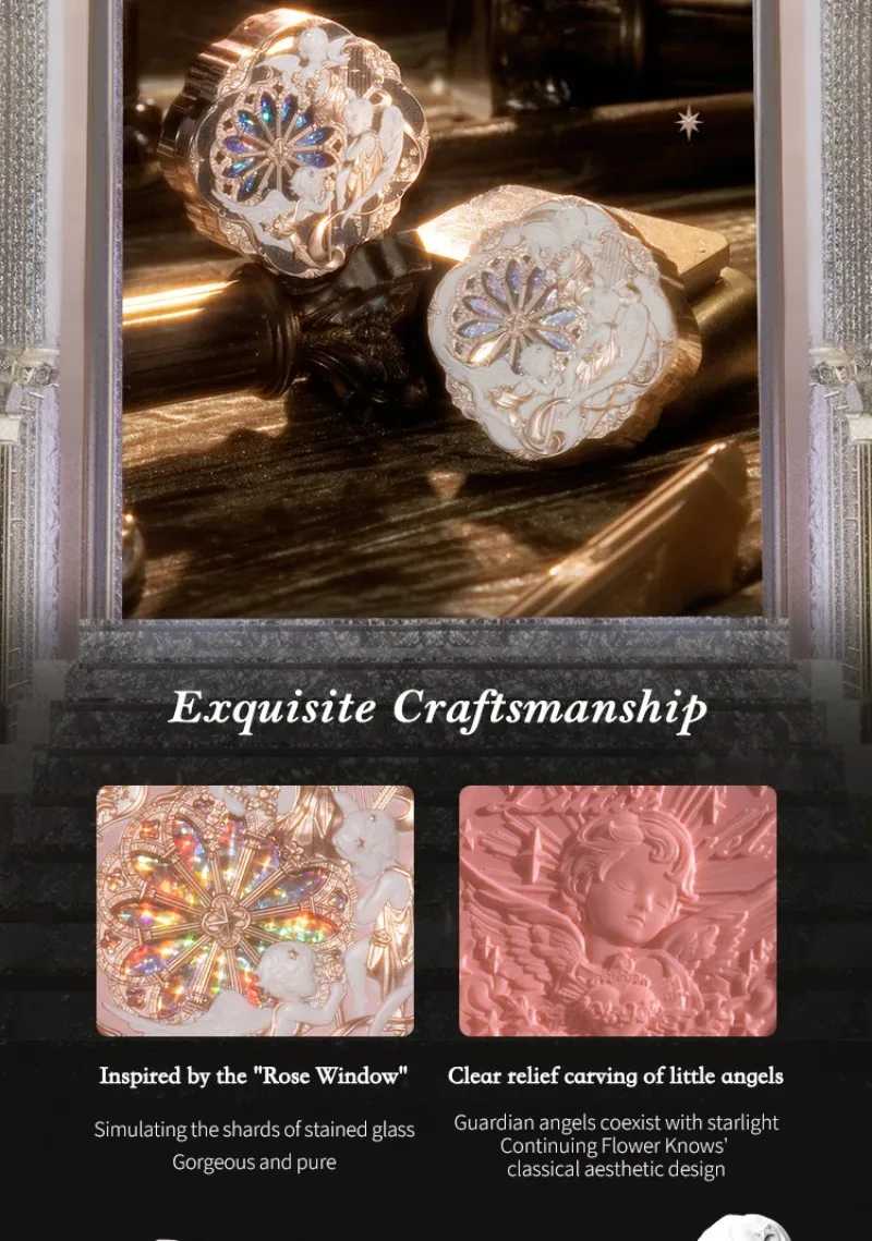 Description Picture 4 of itemFlower Knows Little Angel Collection Cream Blush For Cheeks Natural Color,Hydrating Matte&Powder Finish,Vegan & Cruelty-Free
