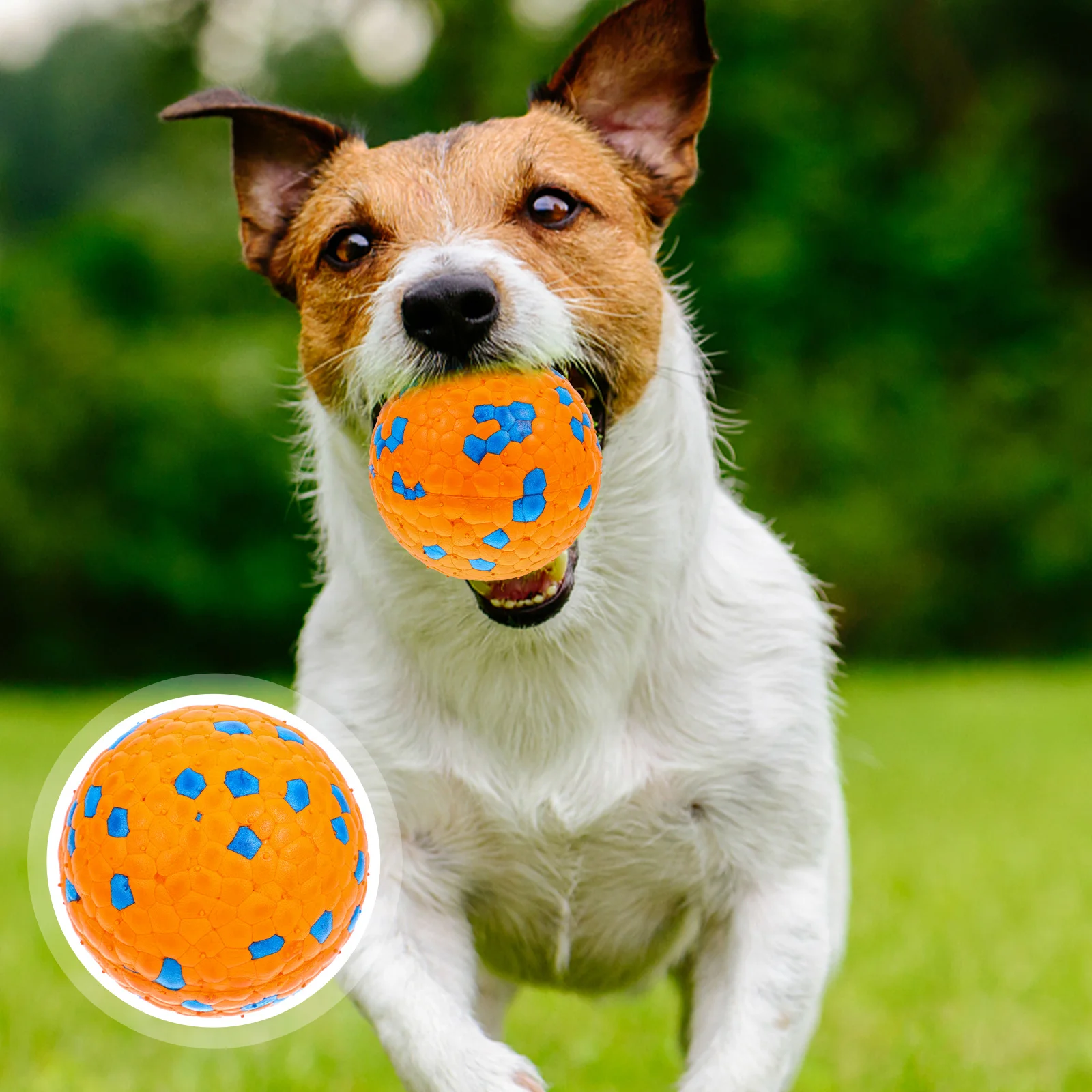 

Dog Toy Ball for Aggressive Chewers Interactive Football Molar Pet Teething Rubber Toys