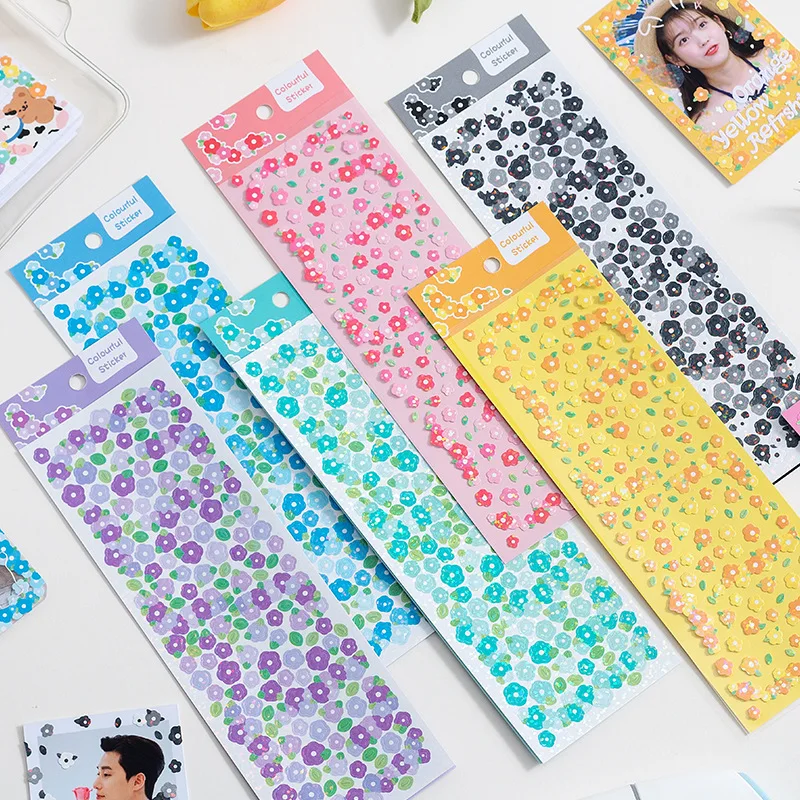 Kawaii Flower Sticker Photocard Album Frame Kpop Photo Idol Card Decoration  Scrapbook DIY Star Chase Cute