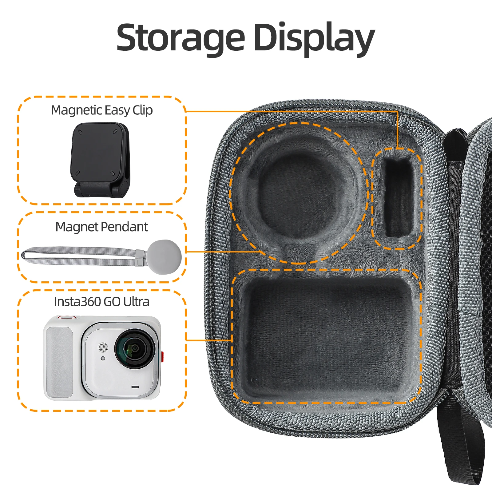 Für Insta360 GEHEN Ultra Tragetasche Reise Anti-Schock Lagerung Tasche Tragbare Handtasche Box Für Insta360 GEHEN Ultra Kamera zubehör – Detail 3