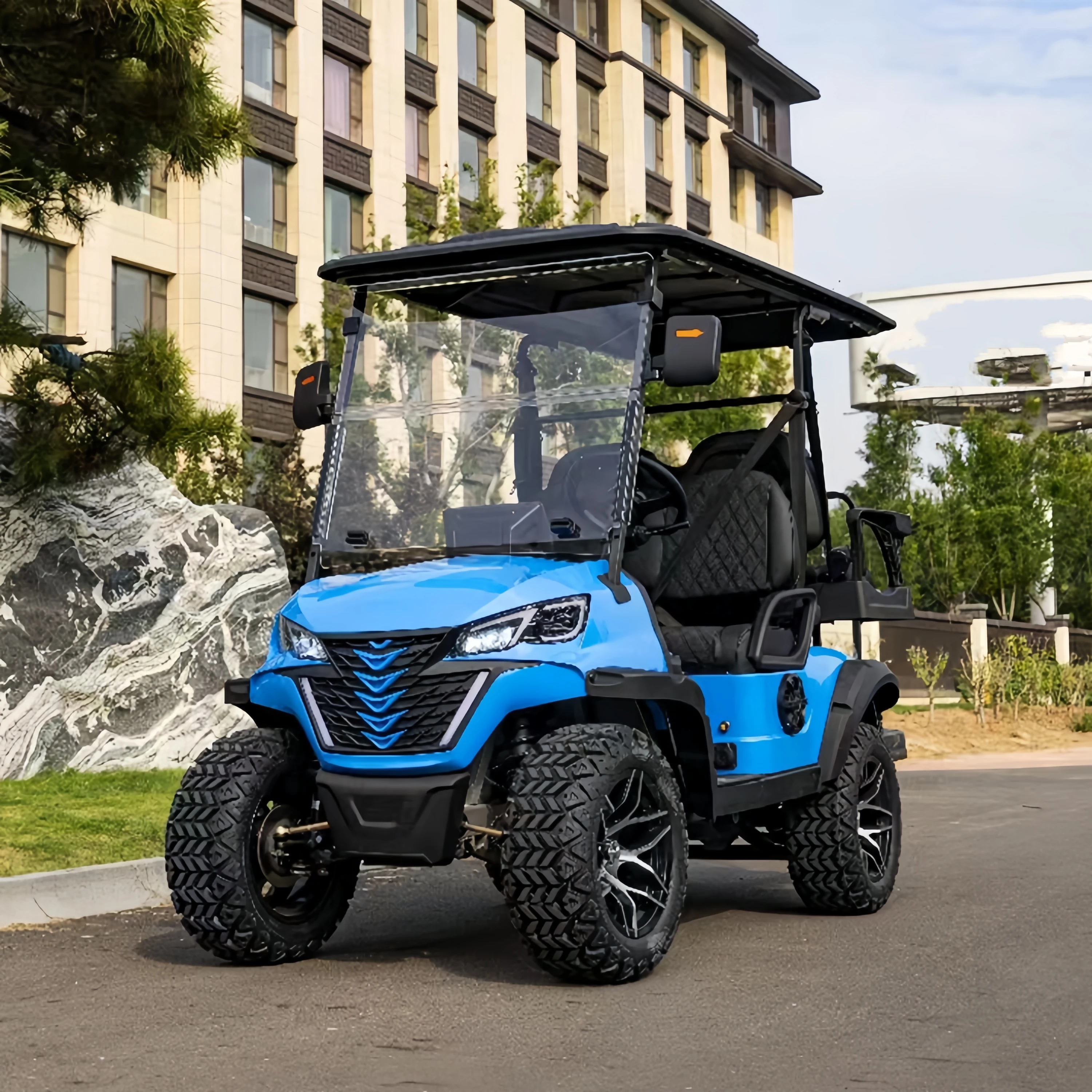 Good price 6 Seat Electric Golf Cart with 6 seats and stable quality products 48V 4 wheel Rain Covered Powered Fast