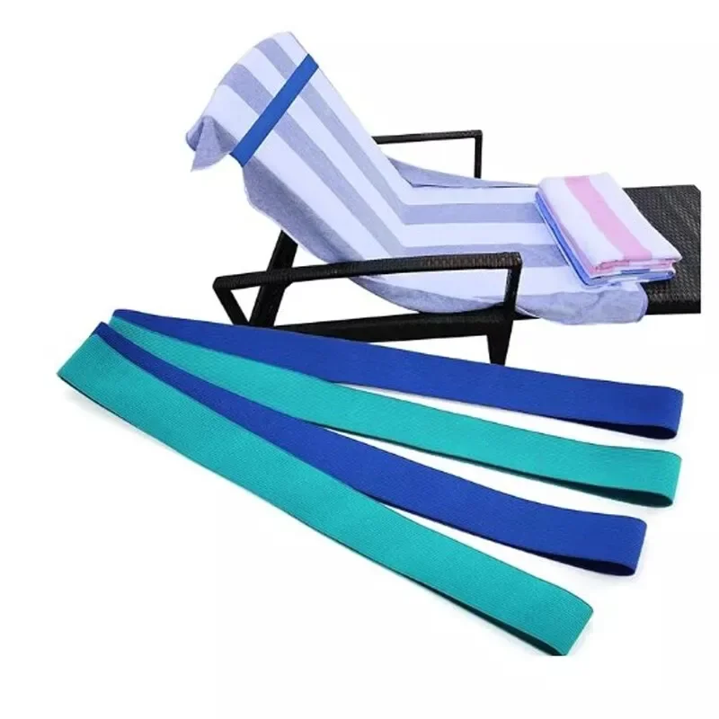Beach Towel Bands Windproof Elastic Beach Towel Holder Chair Clips Multicolor Bands For Chairs Swim Vacation 4PCS elastic straps key chain clip carabiner belt clip carabiner clips tarpaulin clips camping tent clips hat clip zipper clip drinking tube clip bracket clamp accessory