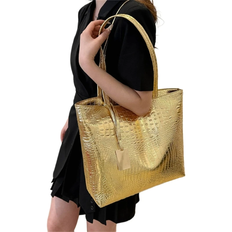 Womens Shoulder Bag Large Capacity Handbag PU Leather Shopping Dating Bag