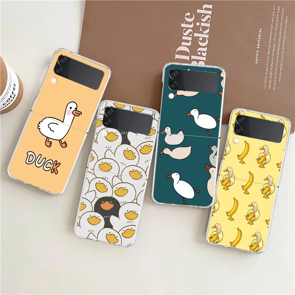 Cartoon Duck Shockproof Hard Folding Phone Case Cover