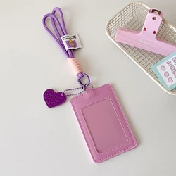 Kpop Photocard & ID Card Protective Display Keychain Holder Bag (PURPLE)