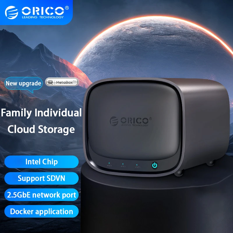 Orico Nas Server 2 Bay Private Cloud Storage Server For Home Intel Dual