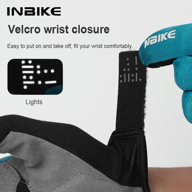 INBIKE Full-finger Riding Off-road Motorcycle Gloves Durable Mountain Bike Gloves Riding Outdoor Accessories Road Cycling Gloves 3