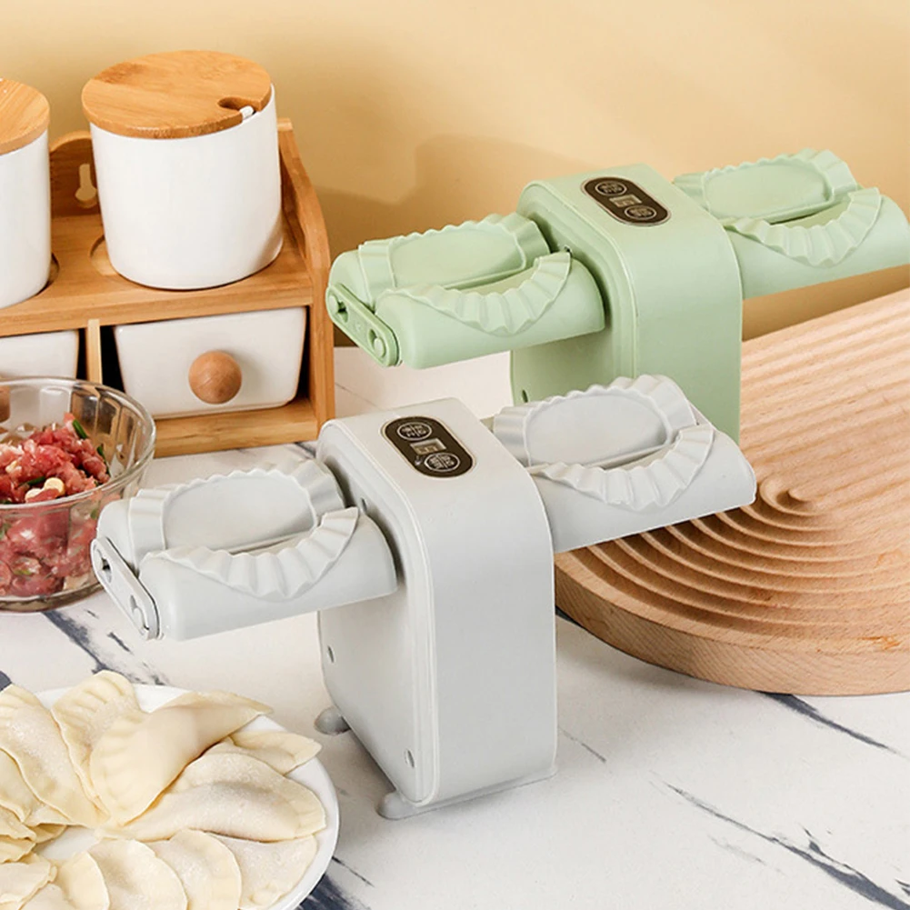 Automatic Dumpling Maker Press Household Double Head Wrapper Dumpling Pastry Making Empanadas Pierogi Kitchen Tool