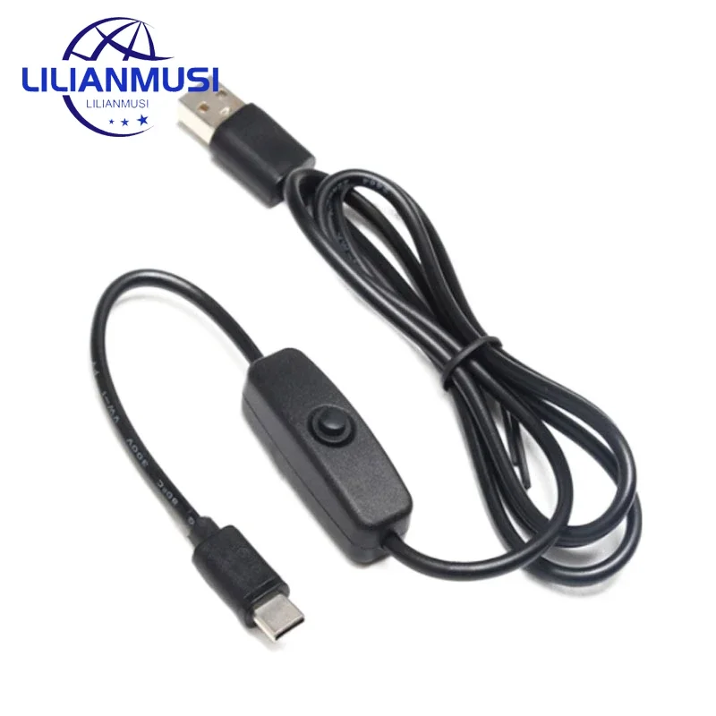 

50 шт., USB-шнур питания для Raspberry Pi 4B, 5 В, 3 А