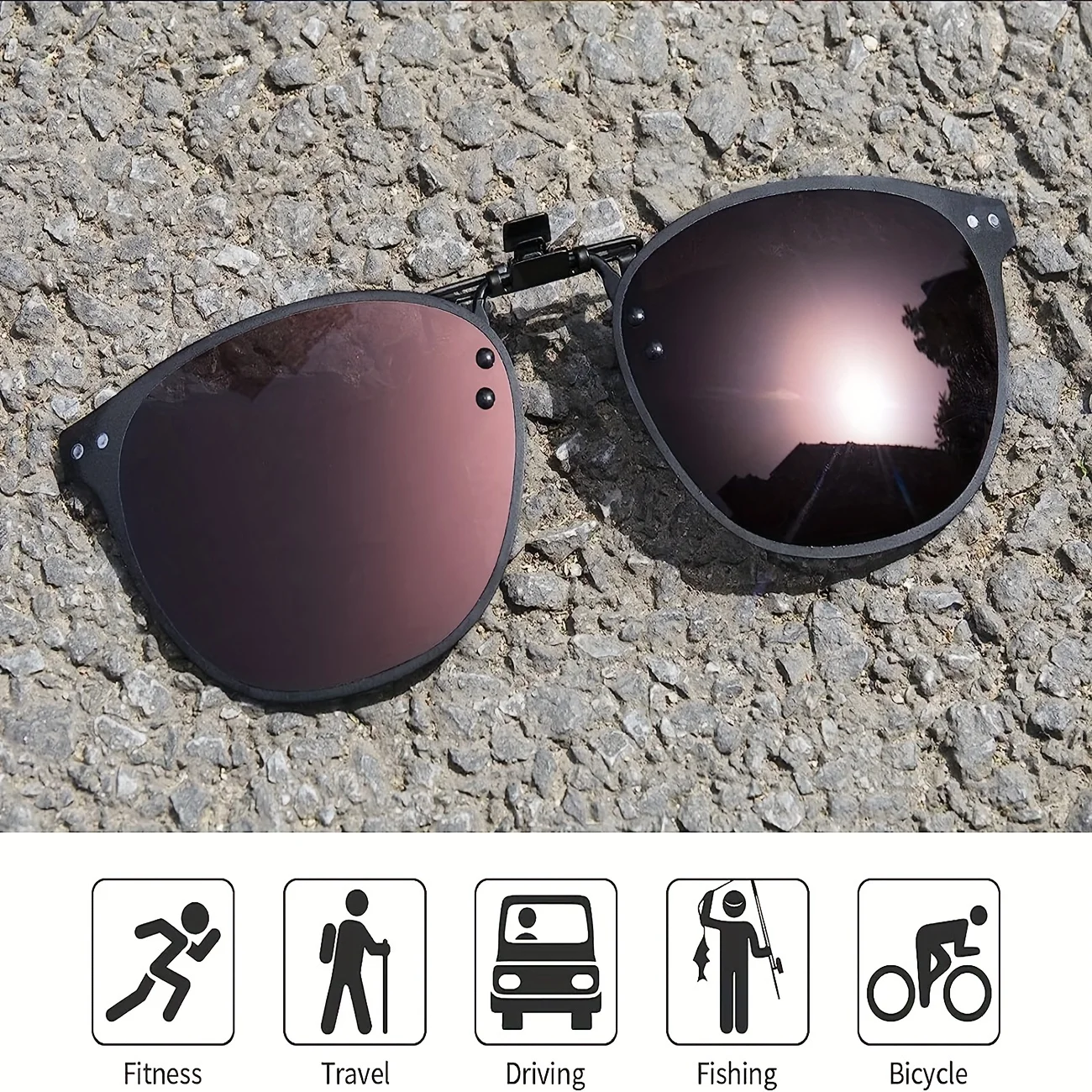 Driving Glasses 8 Color Styles Eyeglass Clip For Men And Women Can Be Flipped 180&deg;
