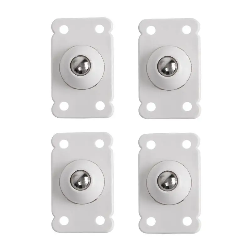 

4pcs Self Adhesive Caster Wheels Mini Swivel Wheels Stainless Steel Paste 360 Degree Rotation Sticky Pulley For Bins Storage Box