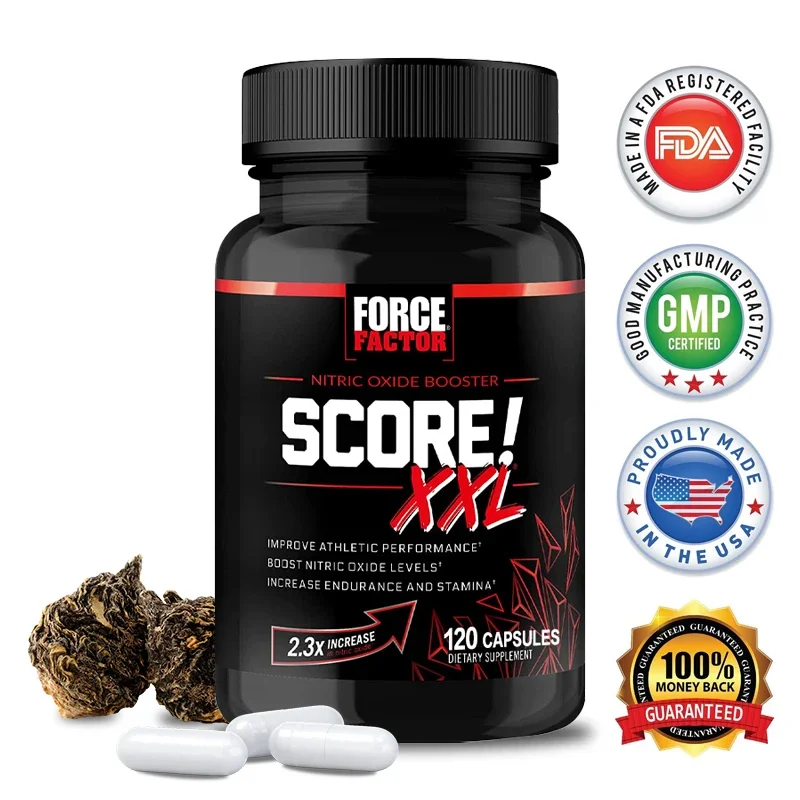 

Force Factor Score XXL Nitric Oxide Supplement with L-Citrulline Maca and Tribulus Terrestris, Dietary Capsules