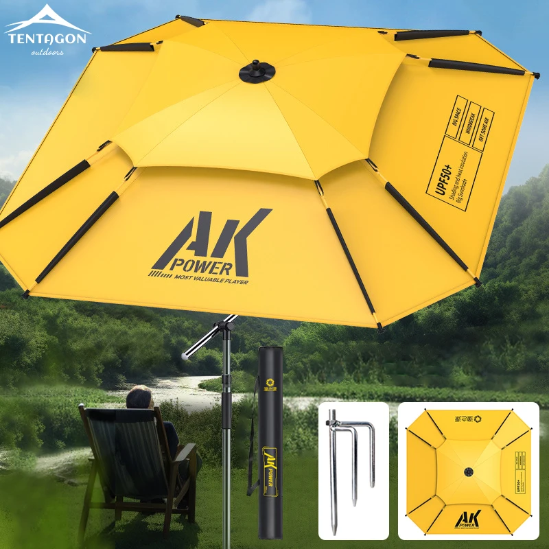대형 낚시 파라솔 야외 파라솔, 특별한 접이식 정원 파라솔, 캠핑 용품, 바람막이 낚시 우산 세트 
