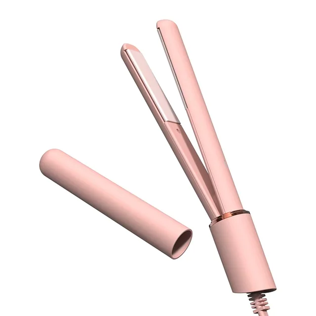 Mini lisseur portable 2 en 1, lisse et boucle, 25W faible puissance, revêtement céramique, chauffe rapide en 30s, anti-brûlure, idéal pour les voyages 1