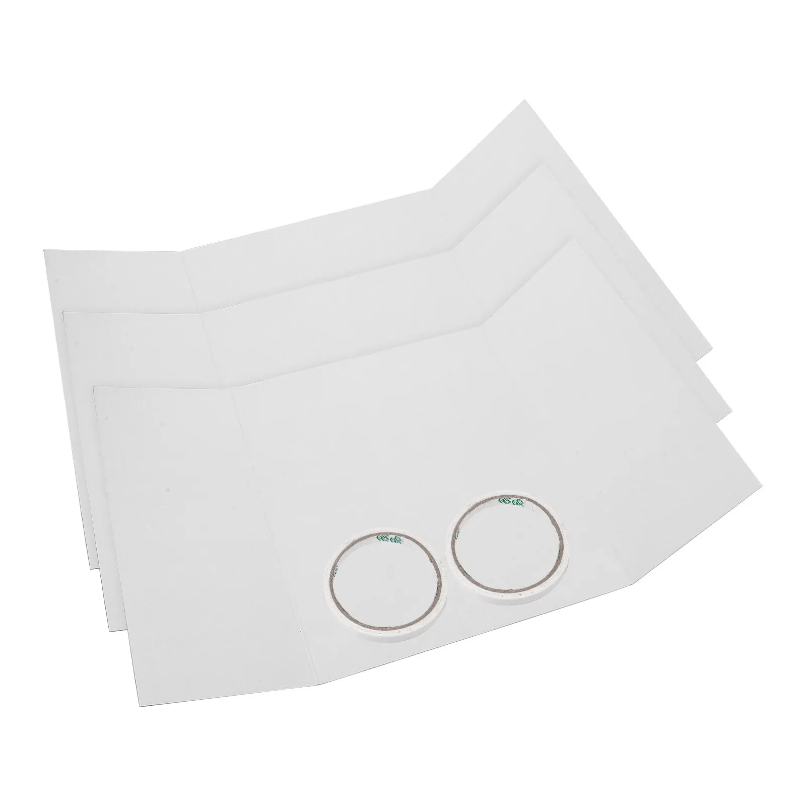 1세트 흰색 접이식 삼단 포스터 보드 휴대용 프레젠테이션 디스플레이 보드 양면 테이프 프로젝트 과학 디스플레이