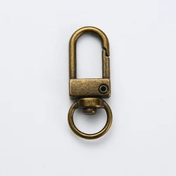 Gold Rotating Dog Buckle Lobster Clasps for DIY Jewelry and Key Ring Accessories - Wholesale Pack of 10/50/100 (Ancient Bronze)